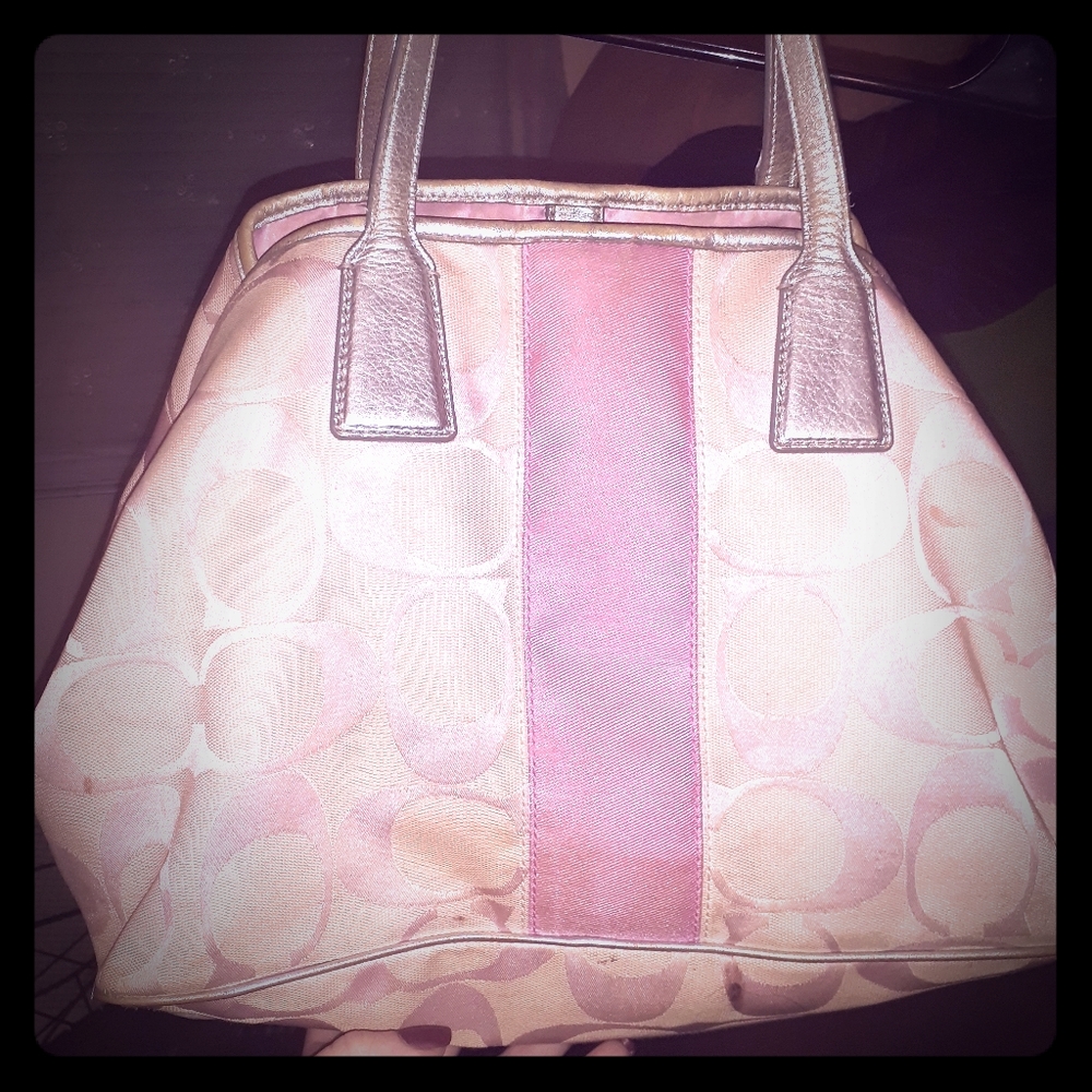 Pink coach bag